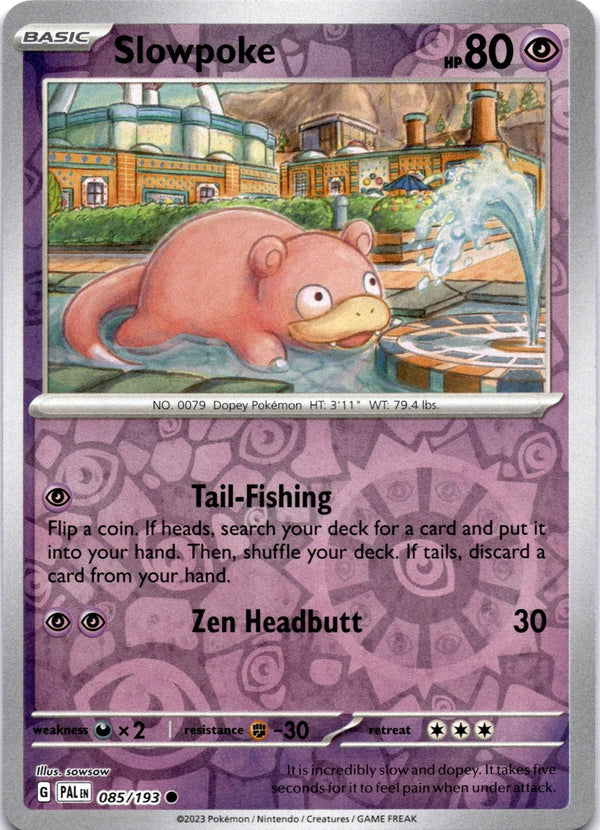 Pokemon Slowpoke 085/193 Paldea Evolved Reverse Holo NM