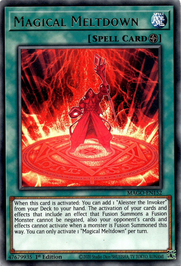 Yugioh Magical Meltdown MAGO-EN152 Gold Rare 1st Edition LP