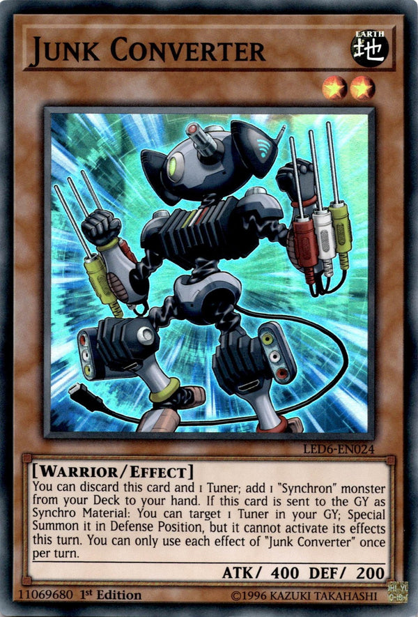 Yugioh Junk Converter LED6-EN024 Super Rare 1st Edition MP/LP