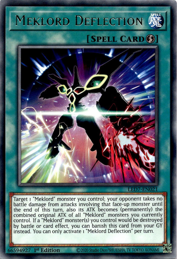 Yugioh Meklord Deflection LED7-EN021 Rare 1st Edition NM