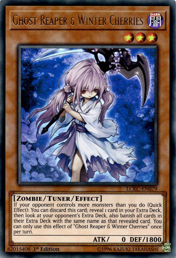 Yugioh Ghost Reaper & Winter Cherries LCKC-EN079 Ultra Rare 1st Edition VLP/NM