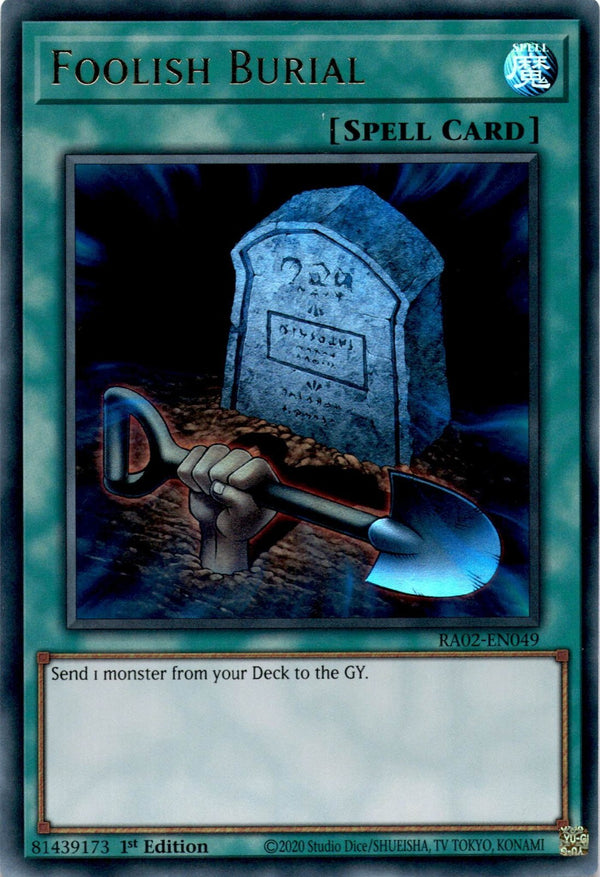 Yugioh Foolish Burial RA02-EN049 Ultra Rare 1st Edition NM