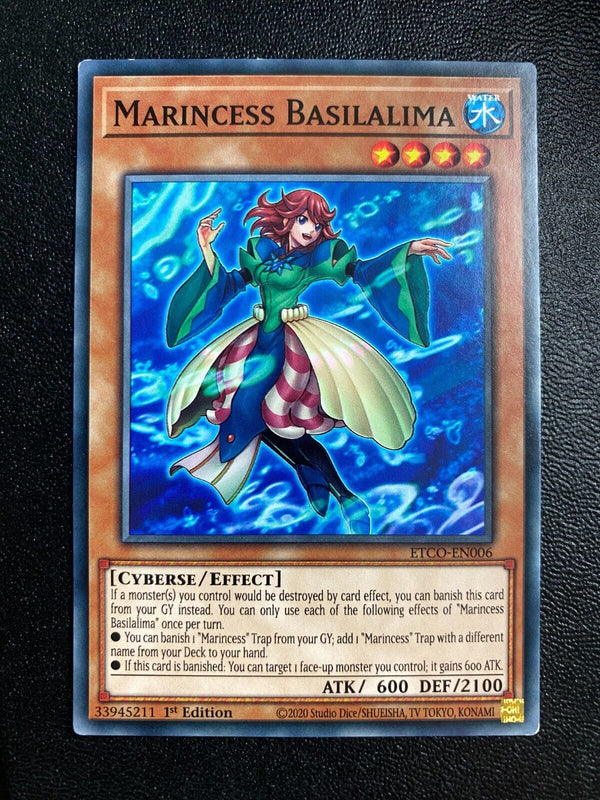 Yugioh Marincess Basilalima ETCO-EN006 Common 1st Edition VLP/NM