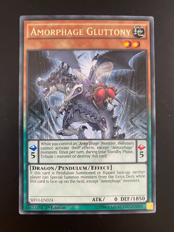 Yugioh Amorphage Gluttony SHVI-EN024 1st Edition MINT