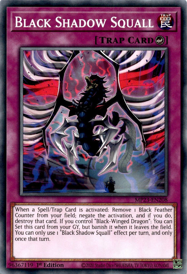 Yugioh Black Shadow Squall MP23-EN208 Common 1st Edition NM