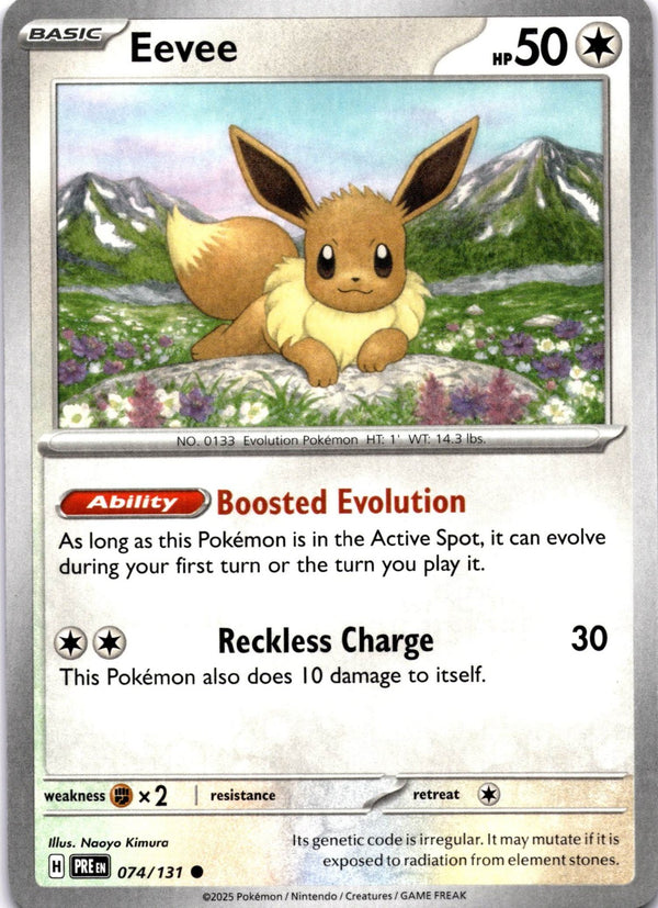 Pokemon Eevee 074/131 Prismatic Evolutions Non Holo NM