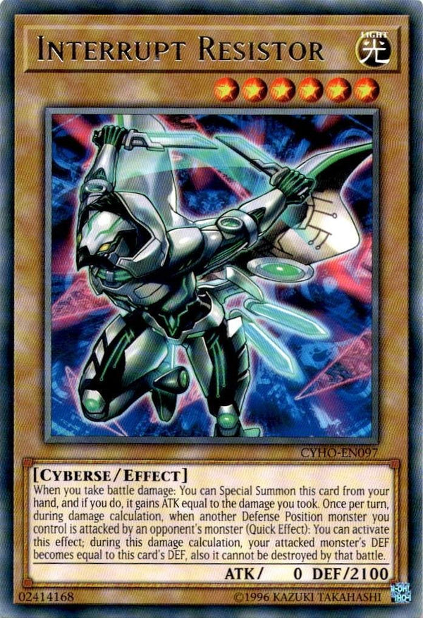 Yugioh Interrupt Resistor CYHO-EN097 Rare 1st Edition LP/NM