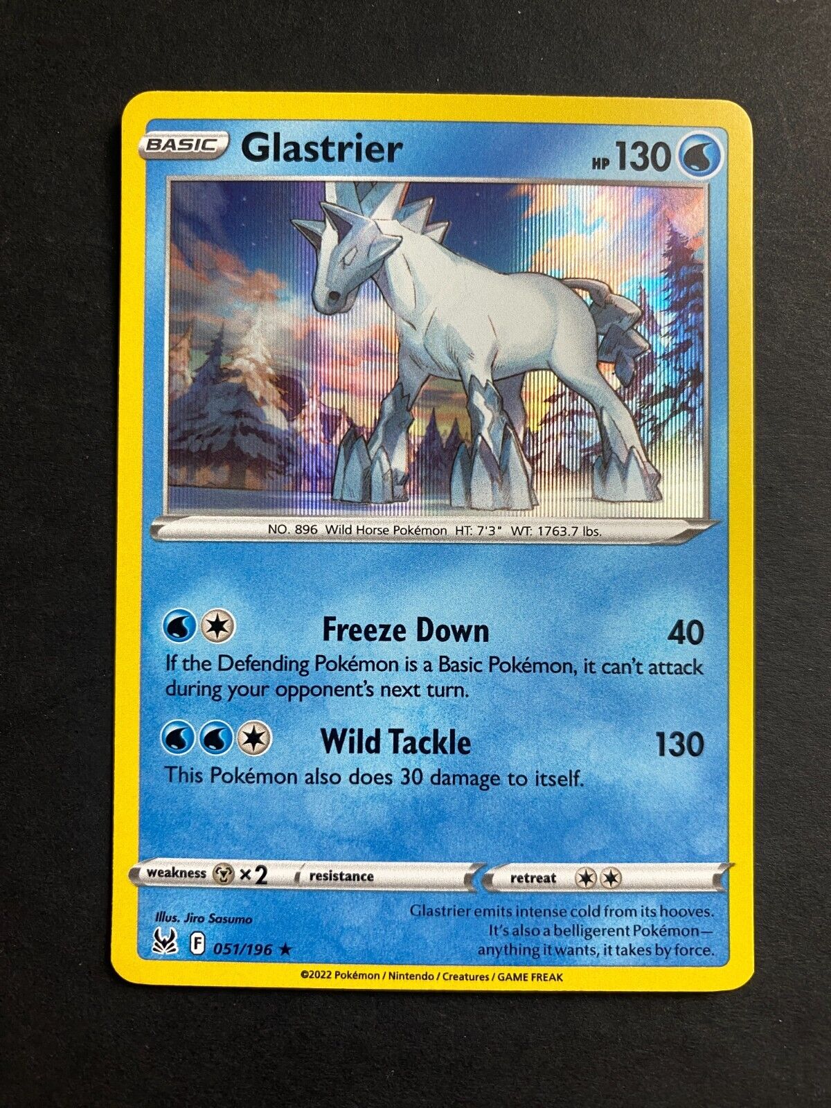 Pokemon Glastrier 051/196 Lost Origin Holo NM