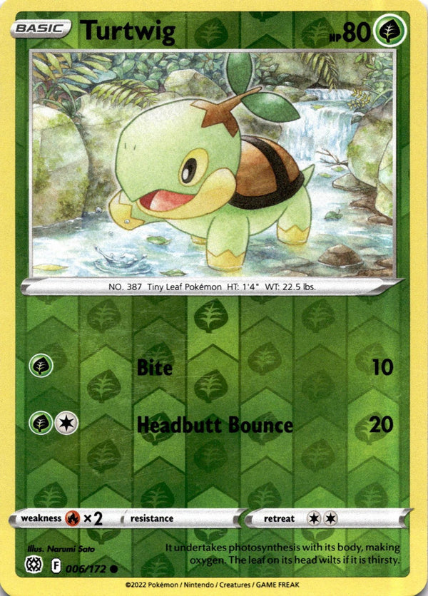 Pokemon Turtwig 006/172 Brilliant Stars Reverse Holo MP/LP