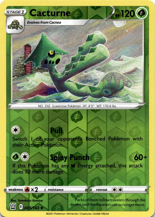 Pokemon Cacturne 005/163 Battle Styles Reverse Holo NM