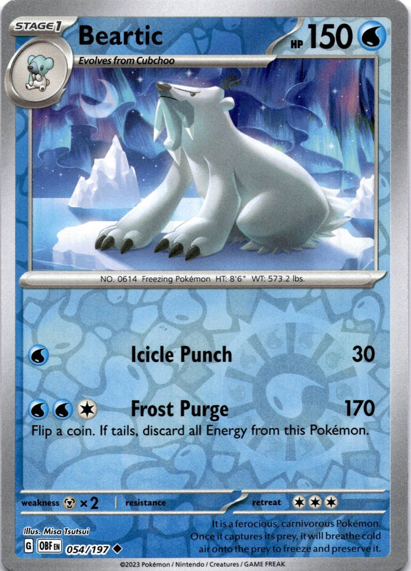 Pokemon Beartic 054/197 Paldea Evolved Reverse Holo NM