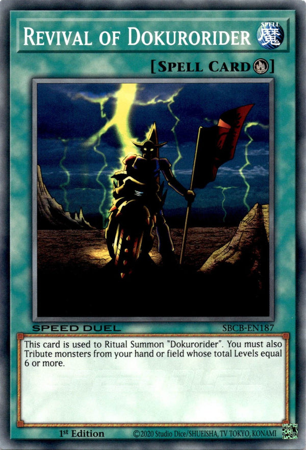 Yugioh Revival of Dokurorider SBCB-EN187 Speed Duel Common 1st Edition NM