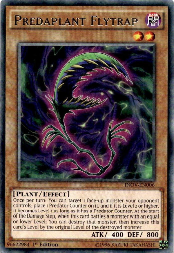 Yugioh Predaplant Flytrap INOV-EN006 Rare 1st Edition VLP/NM