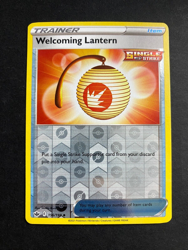 Pokemon Welcoming Lantern 156/198 Chilling Reign Reverse Holo NM
