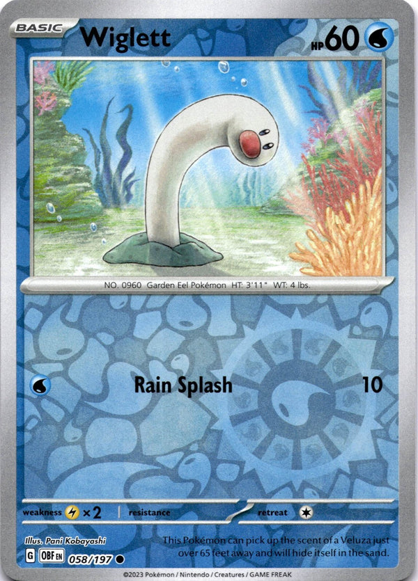 Pokemon Wiglett 058/197 Paldea Evolved Reverse Holo VLP/NM