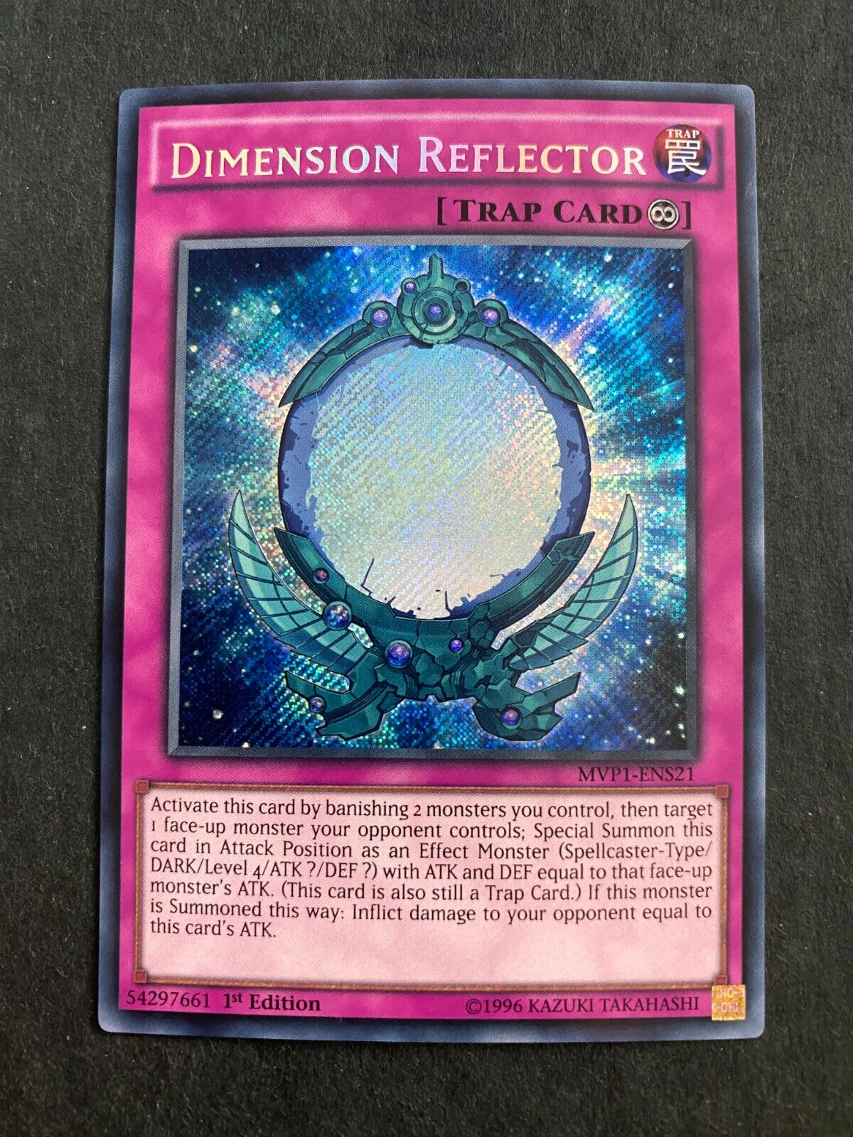 Yugioh Dimension Reflector MVP1-ENS21 Secret Rare 1st Edition NM