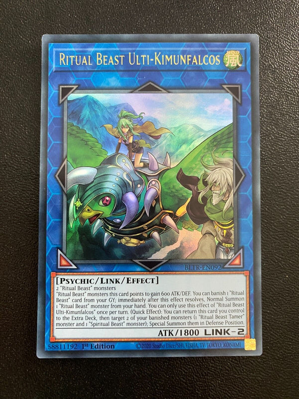 Yugioh Ritual Beast Ulti-Kimunfalcos BLTR-EN092 Ultra Rare 1st Edition NM