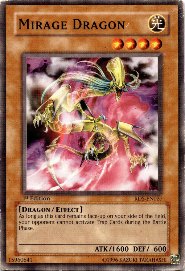 Yugioh Mirage Dragon RDS-EN027 Common 1st Edition DAMAGED