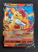 Pokemon Simisear 027/172 Brilliant Stars Full Art Holo NM