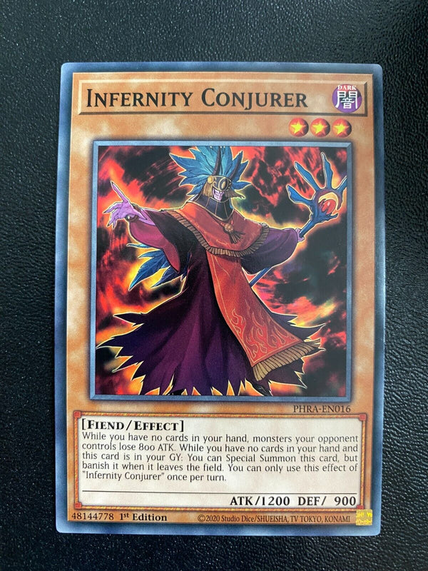 Yugioh Infernity Conjurer PHRA-EN016 Common 1st Edition NM