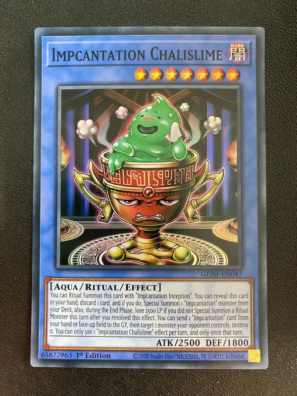 Yugioh Impcantation Chalislime GEIM-EN047 Super Rare 1st Edition NM/MINT