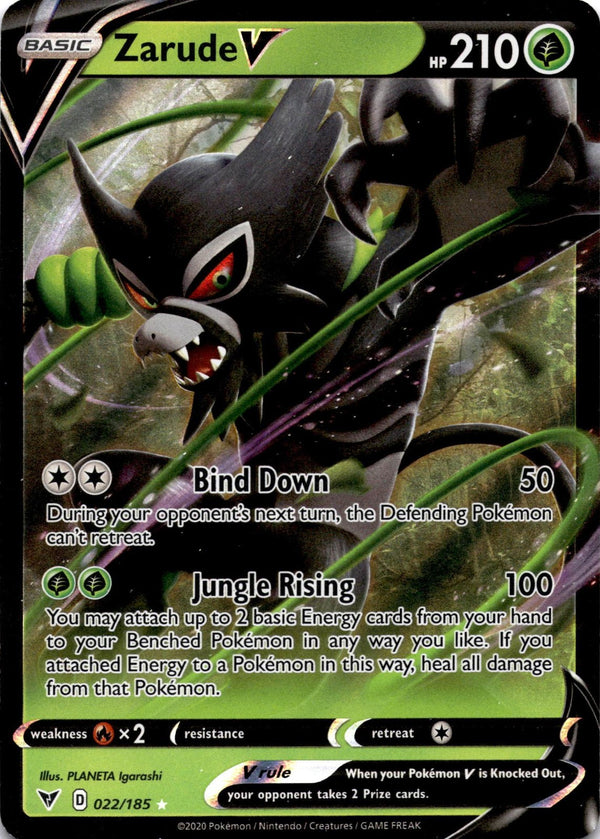 Pokemon Zarude V 022/185 Vivid Voltage Full Art Holo NM