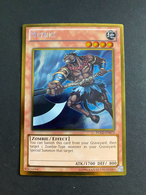Yugioh Mezuki PGLD-EN073 Gold Rare Unlimited Edition LP