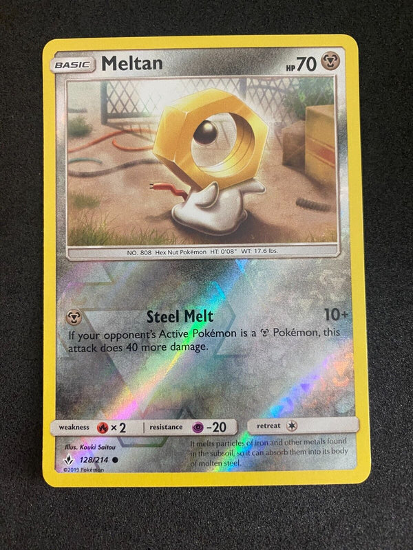 Pokemon Meltan 128/214 Unbroken Bonds Reverse Holo NM