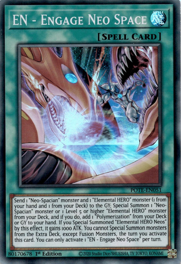 Yugioh EN - Engage Neo Space POTE-EN051 Super Rare 1st Edition MP/LP