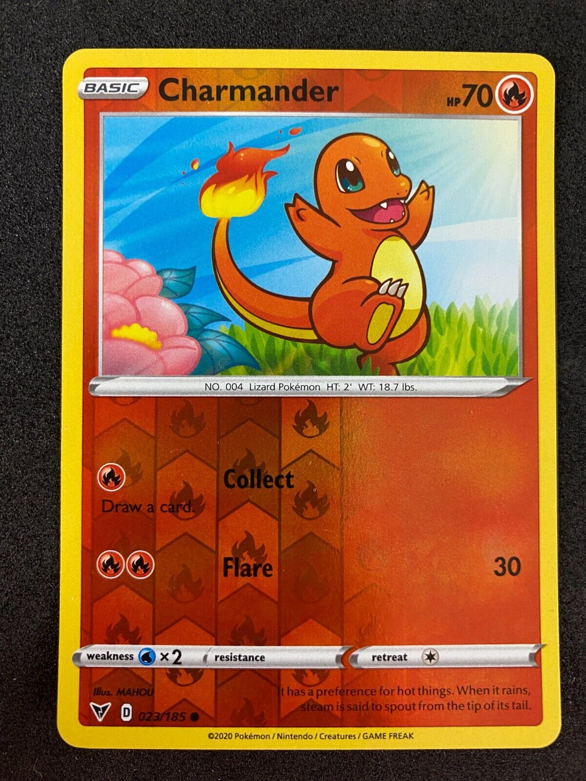 Pokemon Charmander 023/185 Vivid Voltage Reverse Holo NM