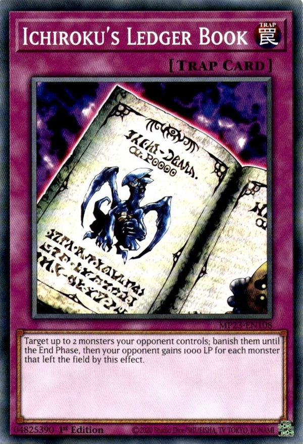 Yugioh Ichiroku's Ledger Book MP23-EN108 Common 1st Edition NM