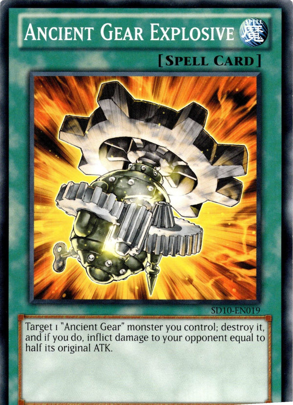 Yugioh Ancient Gear Explosive SD10-EN019 Common Unlimited Edition NM