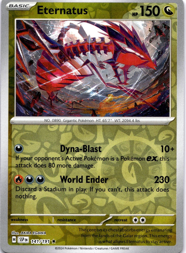Pokemon Eternatus 141/191 Surging Sparks Reverse Holo NM