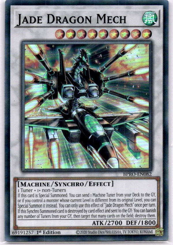 Yugioh Jade Dragon Mech BPRO-EN082 Super Rare 1st Edition NM