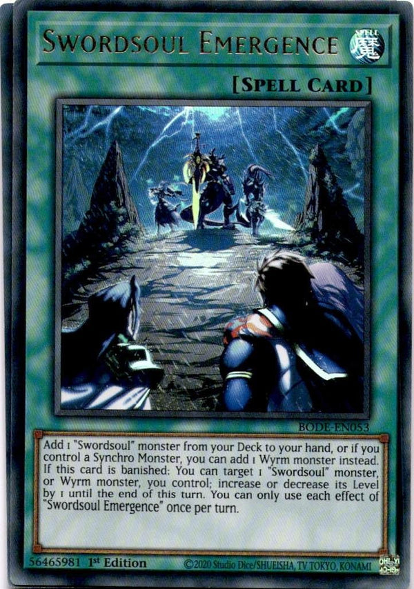 Yugioh Swordsoul Emergence BODE-EN053 Ultra Rare 1st Edition LP