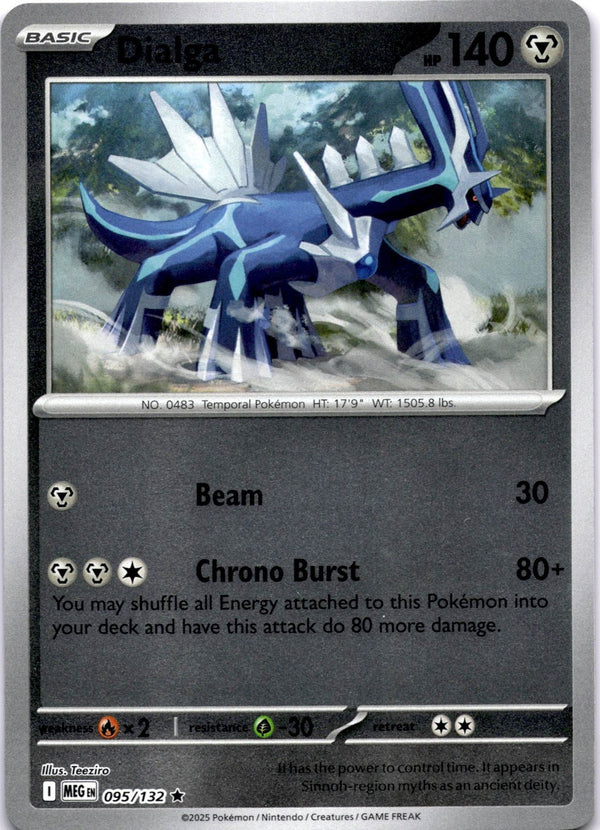 Pokemon Dialga 095/132 Mega Evolution Reverse Holo NM