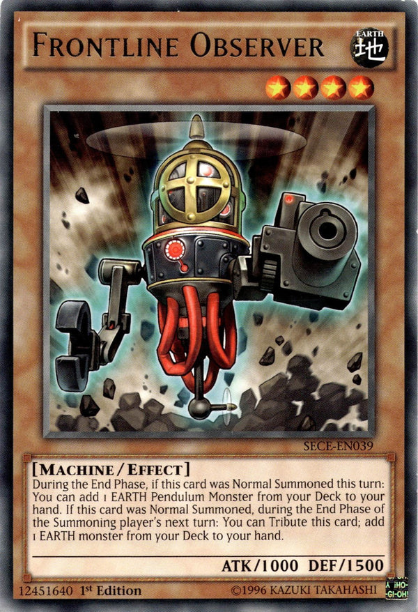 Yugioh Frontline Observer SECE-EN039 Rare 1st Edition LP
