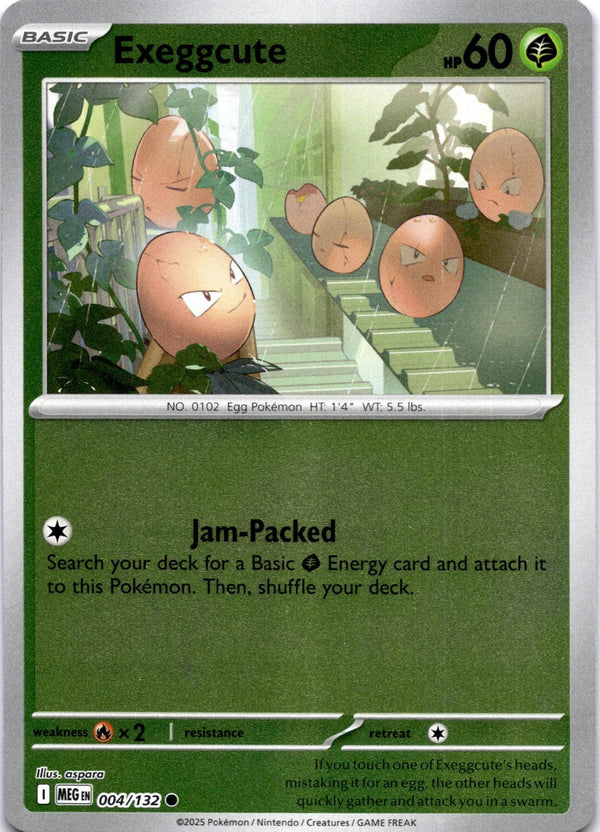 Pokemon Exeggcute 004/132 Mega Evolution Reverse Holo NM