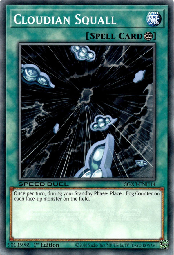 Yugioh Cloudian Squall SGX3-ENH14 Speed Duel Common 1st Edition NM