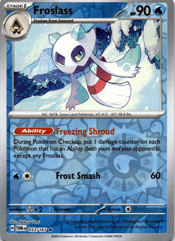 Pokemon Froslass 053/167 Twilight Masquerade Reverse Holo VLP/NM