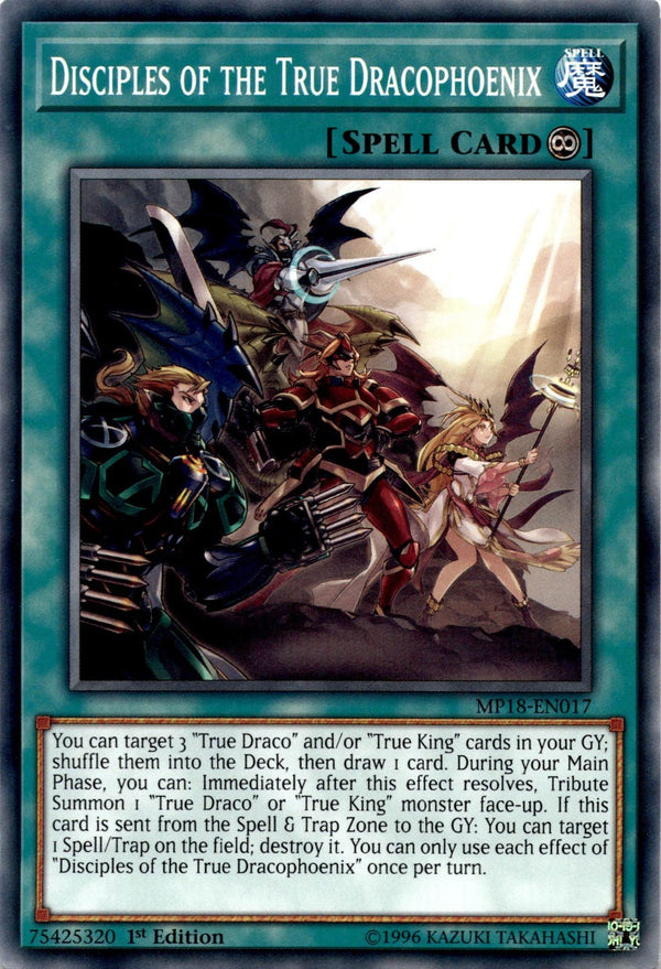 Yugioh Disciples of the True Dracophoenix MP18-EN017 Common 1st Edition NM