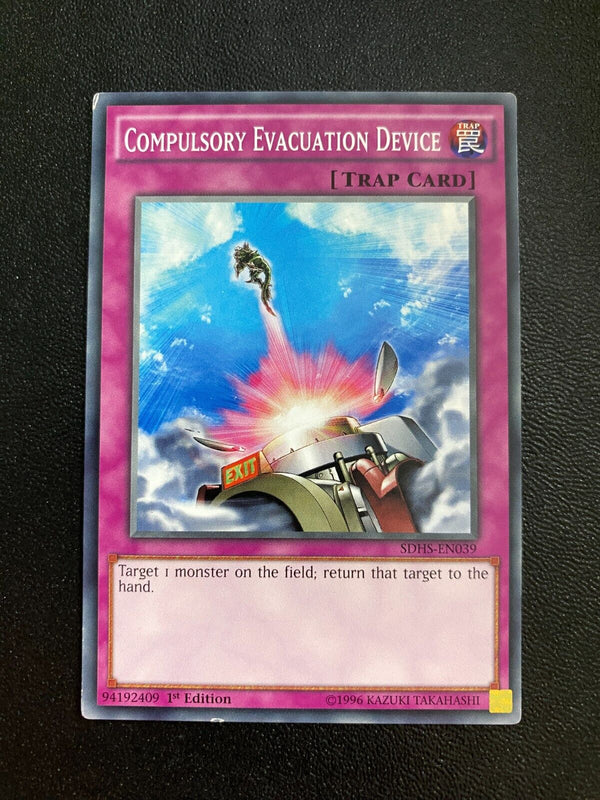 Yugioh Compulsory Evacuation Device SDHS-EN039 Common 1st Edition MP