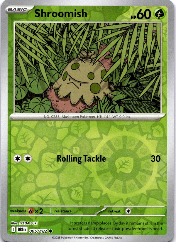 Pokemon Shroomish 005/182 Destined Rivals Reverse Holo NM