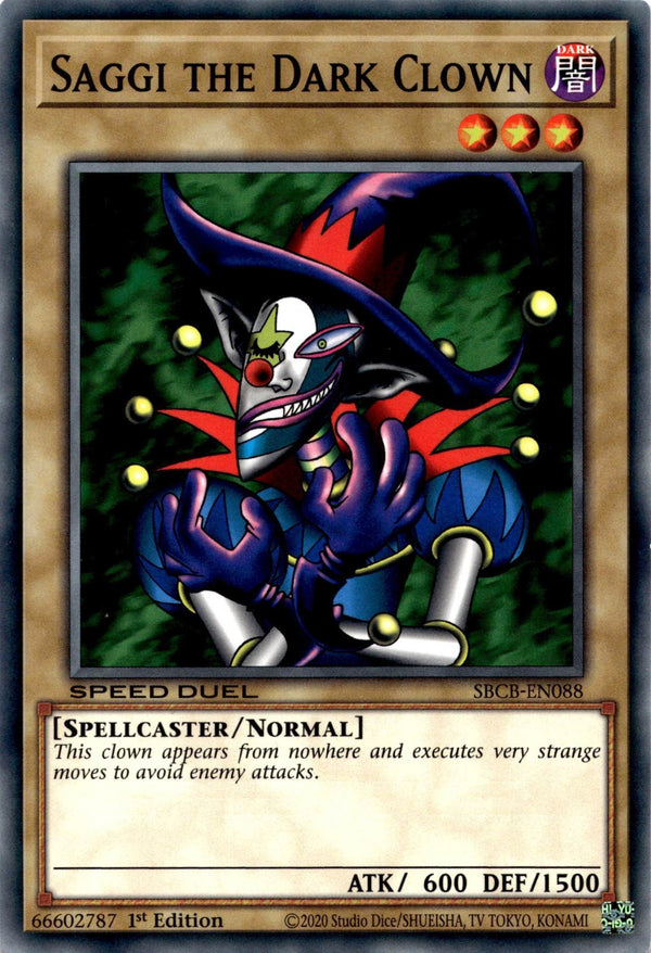 Yugioh Saggi the Dark Clown SBCB-EN088 Speed Duel Common 1st Edition VLP/NM