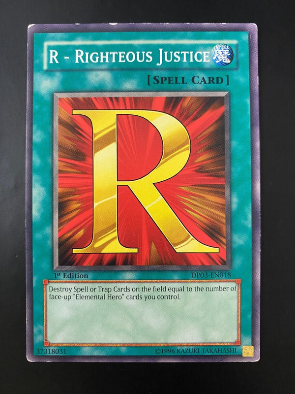 Yugioh R - Righteous Justice DP03-EN018 Common 1st Edition MP