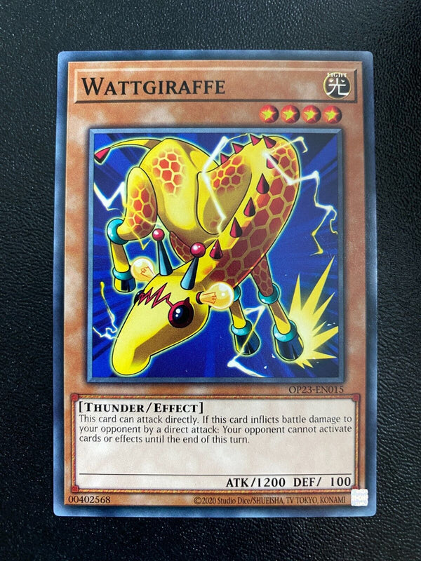 Yugioh Wattgiraffe OP23-EN015 Common Unlimited Edition NM