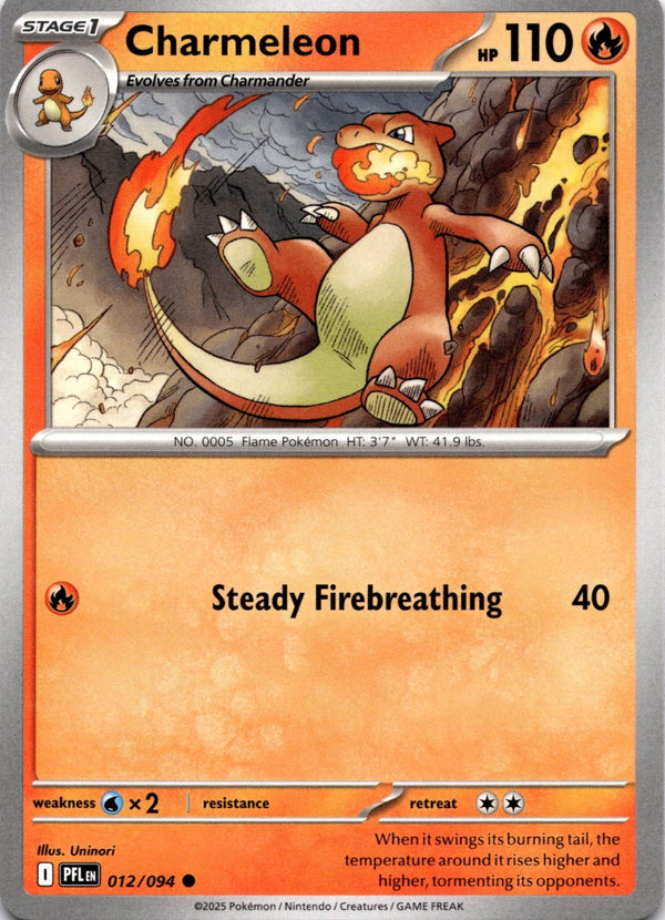 Pokemon Charmeleon 012/094 Phantasmal Flames Non Holo NM
