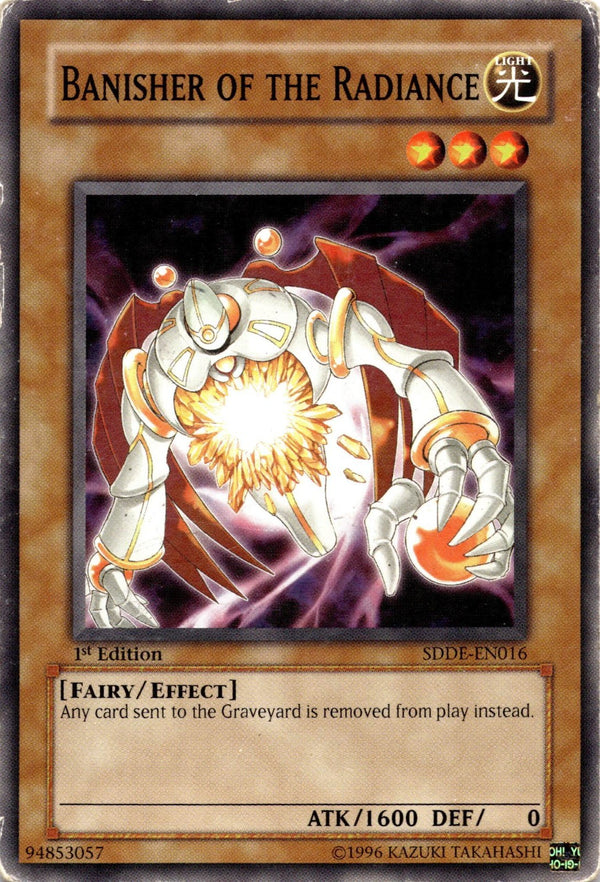 Yugioh Banisher of the Radiance SDDE-EN016 Common 1st Edition DAMAGED