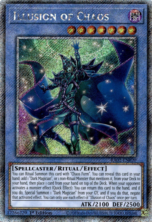 Yugioh Illusion of Chaos RA02-EN020 Platinum Secret Rare 1st Edition NM