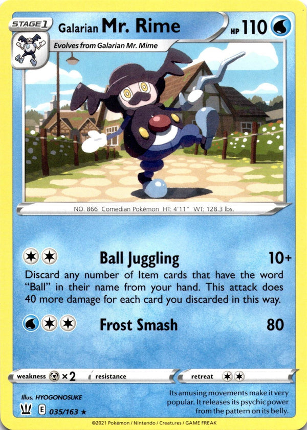 Pokemon Galarian Mr. Rime 035/163 Battle Styles Non Holo NM